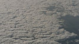 4K stock footage aerial video of a reverse view of cloud cover over Santa Clarita Valley, California Aerial Stock Footage | WA001_020