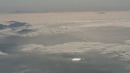 4K stock footage aerial video of dense clouds over the San Fernando Valley, California Aerial Stock Footage | WA001_021