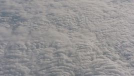 4K stock footage aerial video of panning across dense white cloud cover in Northern California Aerial Stock Footage | WA002_065