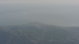 4K stock footage aerial video of a view of the Pacific Ocean and Malibu from the Santa Monica Mountains, California Aerial Stock Footage | WA003_009