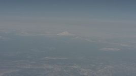 4K stock footage aerial video of Mount Shasta in the distance, seen from across Modoc County, California Aerial Stock Footage | WA004_010