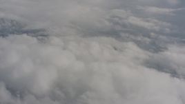 4K stock footage aerial video fly over a cloud layer above Washington Aerial Stock Footage | WA004_065