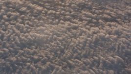 4K stock footage aerial video of a bird's eye view of clouds at sunset over Southern California Aerial Stock Footage | WA005_014