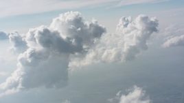 4K stock footage aerial video pan across cloud formations above Ohio Aerial Stock Footage | WA005_075