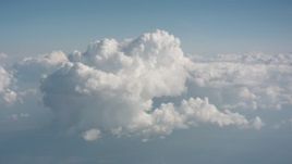 4K stock footage aerial video fly toward a large cloud formation over Ohio Aerial Stock Footage | WA005_079