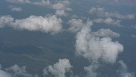 4K stock footage aerial video tilt to a wide view of clouds over rural Virginia Aerial Stock Footage | WA006_002