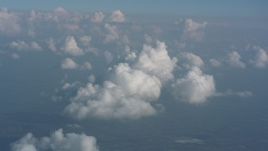 4K stock footage aerial video of flying by cloud formations over Virginia Aerial Stock Footage | WA006_003