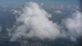 4K stock footage aerial video of a cloud formation over Virginia Aerial Stock Footage | WA006_006
