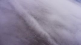 4K stock footage aerial video of a reverse view of misty clouds in Northern California Aerial Stock Footage | WAAF07_C003_0119XV
