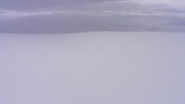 4K stock footage aerial video of dense cloud cover in Northern California Aerial Stock Footage | WAAF07_C008_0119HV