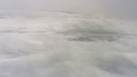4K aerial stock footage video of dense cloud cover over Northern California Aerial Stock Footage | WAAF07_C067_011968