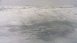 4K stock footage aerial video of flying over a layer of clouds above Northern California Aerial Stock Footage | WAAF07_C069_0119TV