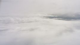 4K stock footage aerial video of layers of cloud cover above Northern California Aerial Stock Footage | WAAF07_C073_0119US