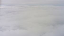 4K stock footage aerial video of a dense layer of clouds over Northern California Aerial Stock Footage | WAAF07_C079_0119HX