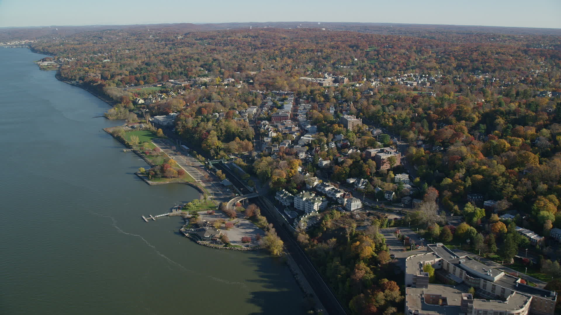 Dobbs Ferry, New York Aerial Stock Footage 2 Videos Axiom Images