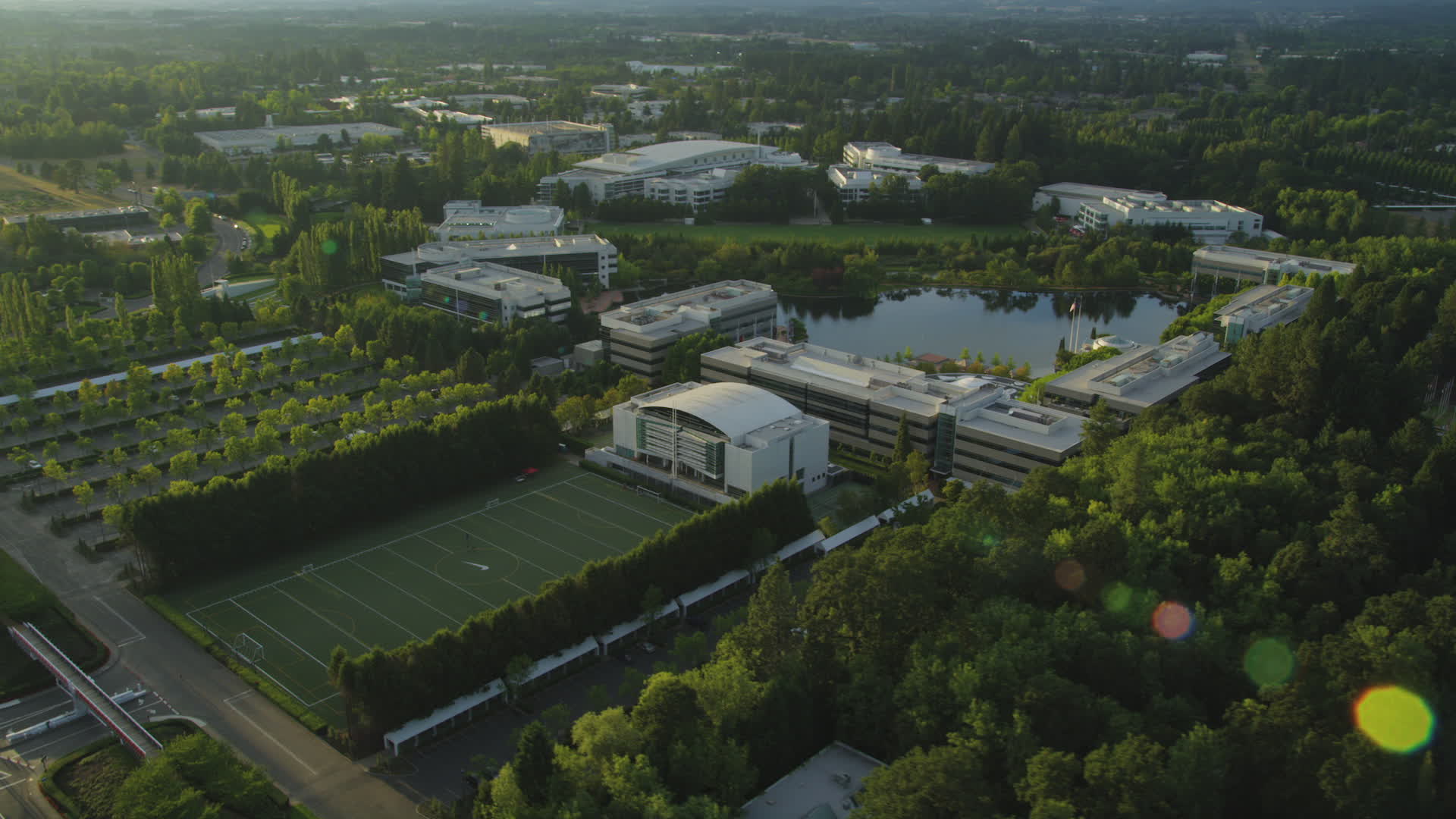 Nike Headquarters Beaverton Aerial Stock Footage And Photos 13   AX54 006 00003 