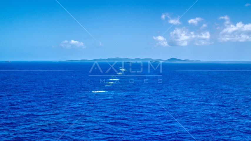Tiny islands in sapphire blue ocean water, Culebra, Puerto Rico  Aerial Stock Photo AX102_097.0000000F | Axiom Images
