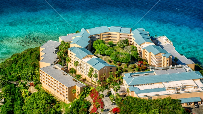 The Sugar Bay Resort and Spa in St Thomas, the US Virgin Islands  Aerial Stock Photo AX102_258.0000357F | Axiom Images