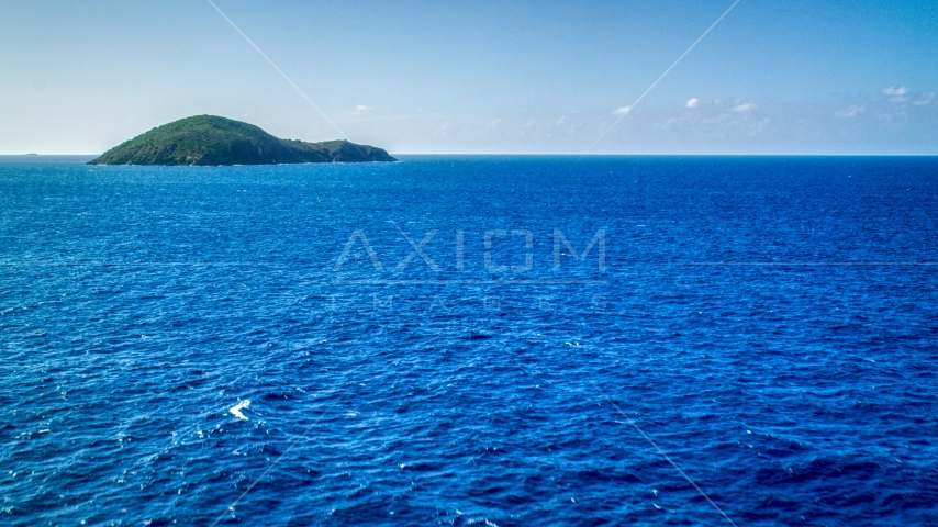 Outer Brass Island near St Thomas, US Virgin Islands Aerial Stock Photo AX102_278.0000374F | Axiom Images