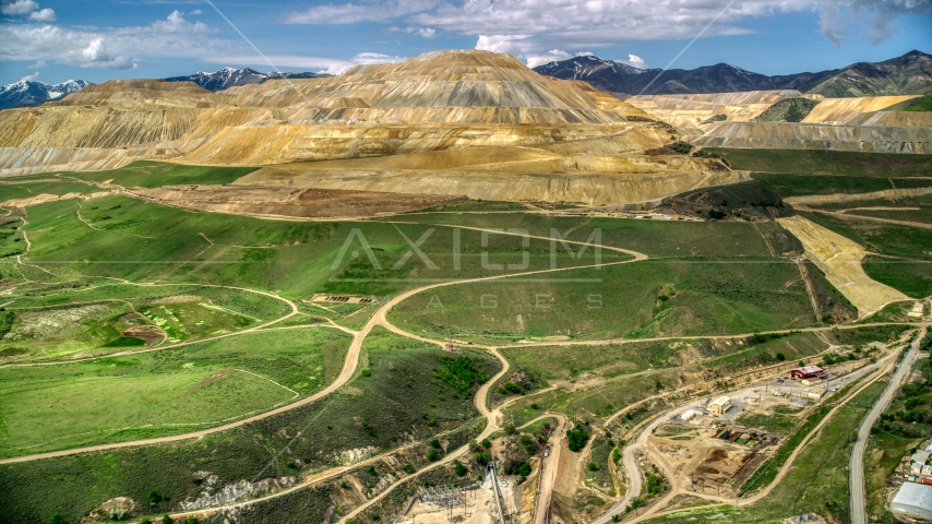 Bingham Canyon Mine, Copperton Utah Aerial Stock Photo Aerial Stock Photo AX130_032_0000002 | Axiom Images