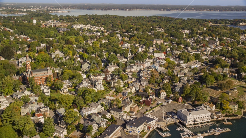 The coastal community of Marblehead, Massachusetts Aerial Stock Photo AX147_031.0000192 | Axiom Images