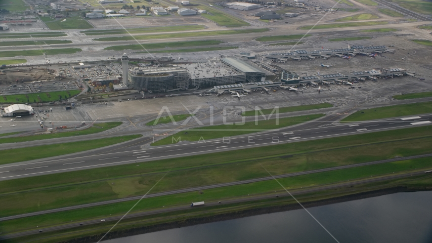 Portland International Airport in Oregon Aerial Stock Photo AX153_137.0000162F | Axiom Images