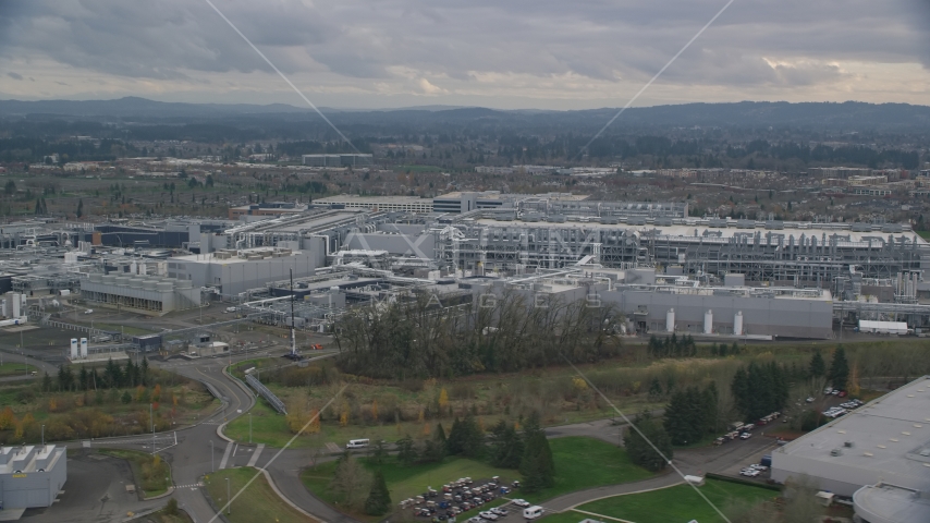 Intel Ronler Acres Campus, Hillsboro, Oregon Aerial Stock Photo AX155_002.0000248F | Axiom Images