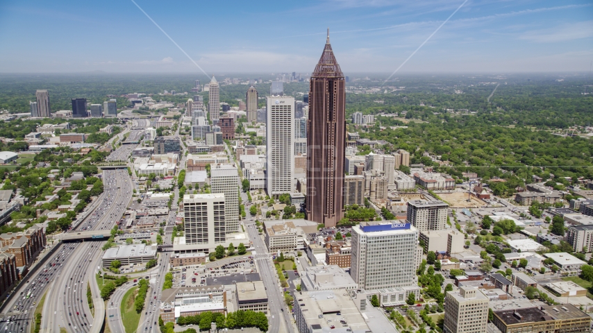 Bank of America Plaza, Midtown Atlanta, Georgia Aerial Stock Photo AX36_008.0000053F | Axiom Images