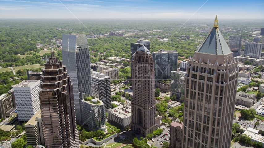 Skyscrapers, Midtown Atlanta, Georgia Aerial Stock Photo AX36_013.0000463F | Axiom Images