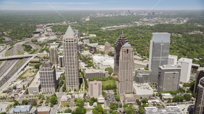Skyscrapers and One Atlantic Center, Midtown Atlanta, Georgia Aerial Stock Photo AX36_043.0000161F | Axiom Images