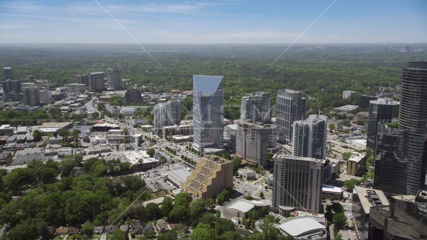 Terminus Atlanta, office buildings and high-rises, Buckhead, Georgia Aerial Stock Photo AX36_066.0000132F | Axiom Images