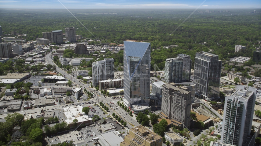 Terminus Atlanta, high-rises and office buildings, Buckhead, Georgia Aerial Stock Photo AX36_066.0000311F | Axiom Images