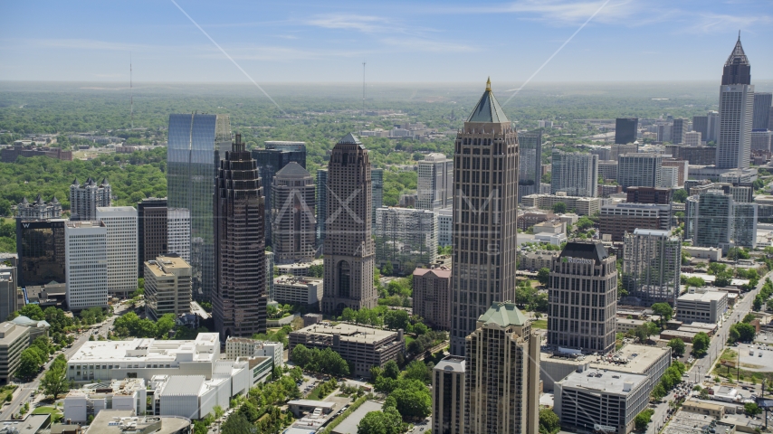 Midtown Atlanta skyscrapers, Georgia Aerial Stock Photo AX36_087.0000090F | Axiom Images
