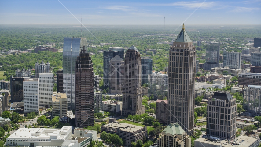 Midtown Atlanta skyscrapers, Georgia Aerial Stock Photo AX36_087.0000199F | Axiom Images