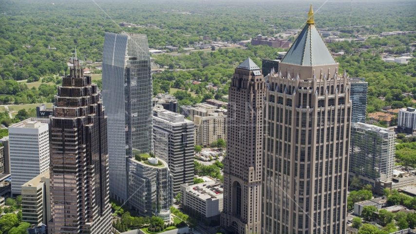 One Atlantic Center and Midtown Atlanta skyscrapers, Georgia Aerial Stock Photo AX36_088.0000269F | Axiom Images