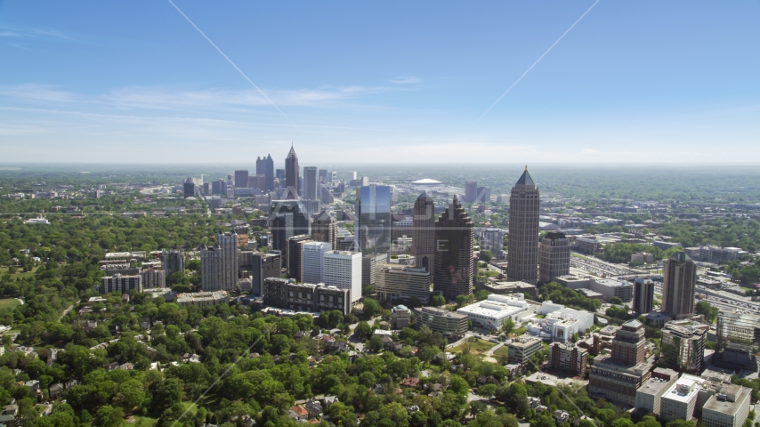 Midtown Atlanta skyline, Georgia Aerial Stock Photo AX37_023.0000050F | Axiom Images