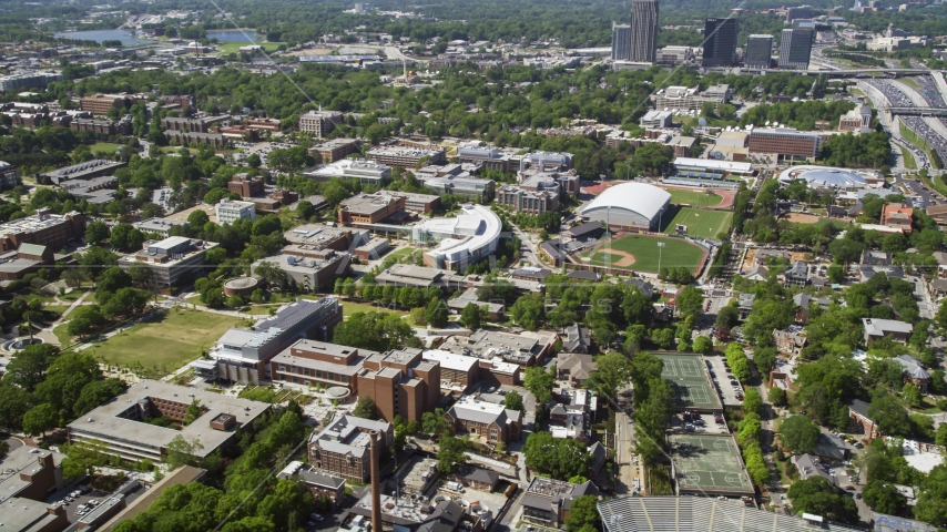 Georgia Institute of Technology campus, Atlanta, Georgia Aerial Stock Photo AX37_029.0000078F | Axiom Images