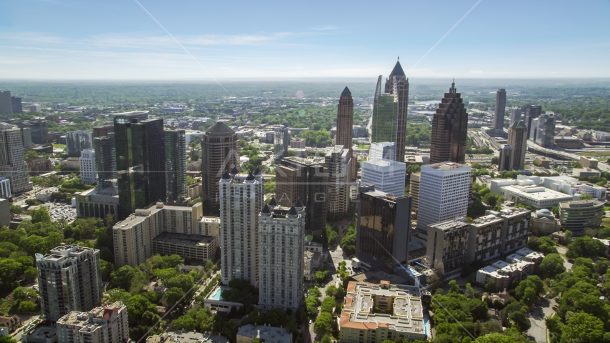 Midtown Atlanta skyscrapers, Georgia Aerial Stock Photo AX37_038.0000090F | Axiom Images