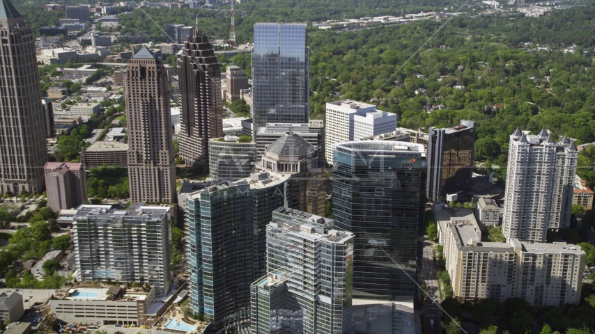 Midtown Atlanta skyscrapers, Georgia Aerial Stock Photo AX37_069.0000271F | Axiom Images