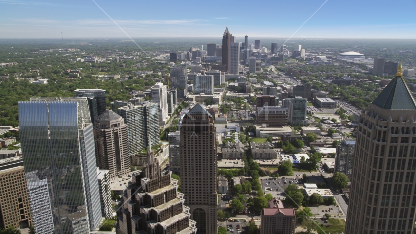 Midtown skyscrapers, Atlanta, Georgia Aerial Stock Photo AX37_072.0000100F | Axiom Images