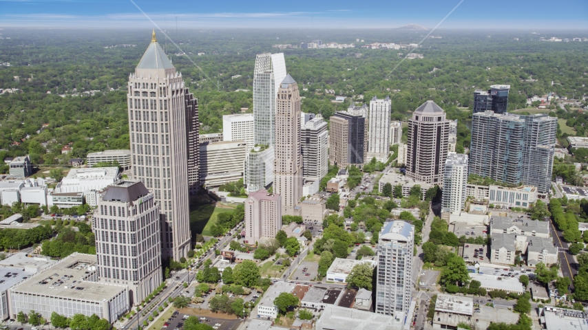 Midtown Atlanta skyscrapers, Georgia Aerial Stock Photo AX37_081.0000226F | Axiom Images