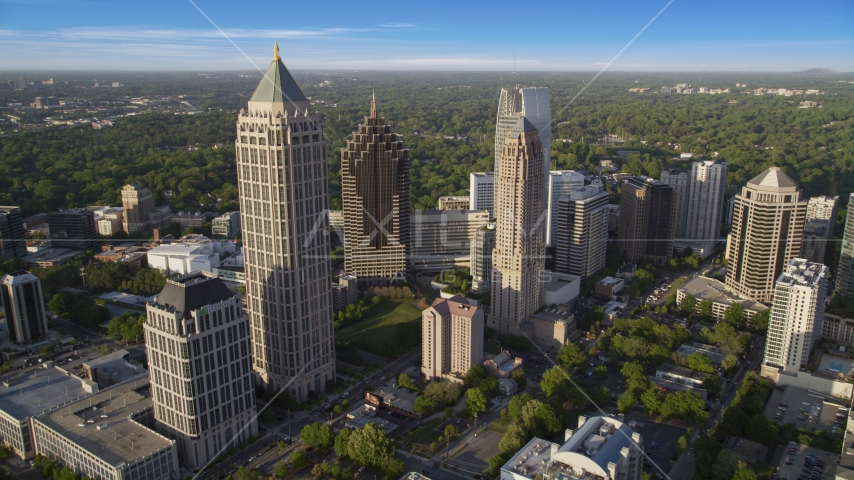 The tall towers of Midtown Atlanta, Georgia Aerial Stock Photo AX39_031.0000216F | Axiom Images