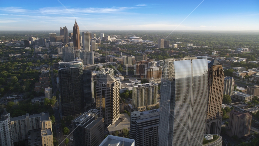 1180 Peachtree and Midtown Atlanta skyscrapers, Georgia Aerial Stock Photo AX39_033.0000034F | Axiom Images