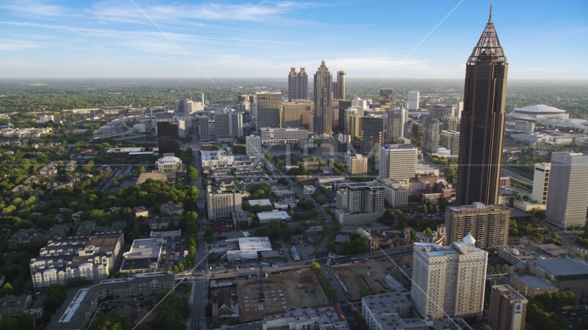 Bank of America Plaza in Midtown, Downtown Atlanta Aerial Stock Photo AX39_036.0000012F | Axiom Images