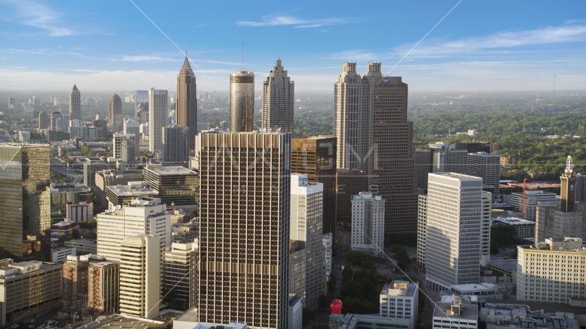 Skyscrapers and high-rises, Downtown Atlanta, Georgia Aerial Stock Photo AX39_045.0000264F | Axiom Images