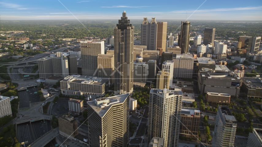 SunTrust Plaza and Downtown Atlanta, Georgia Aerial Stock Photo AX39_064.0000359F | Axiom Images