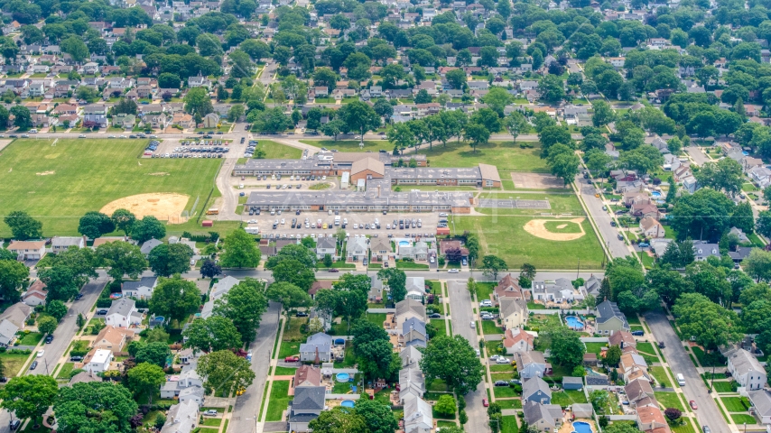 Nassau County Police Academy, Massapequa Park, Long Island, New York Aerial Stock Photo AXP071_000_0008F | Axiom Images