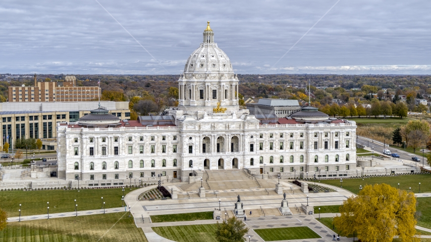 The Minnesota State Capitol building in Saint Paul, Minnesota Aerial Stock Photo DXP001_000372 | Axiom Images