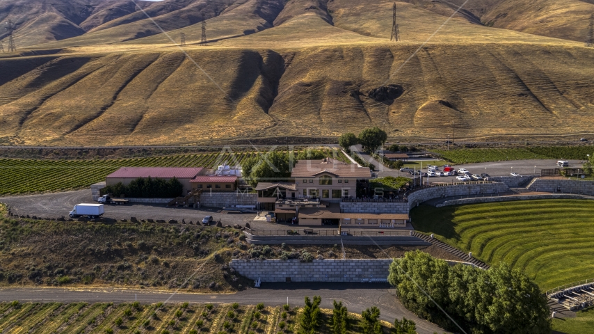 Maryhill Winery in Goldendale, Washington Aerial Stock Photo DXP001_018_0014 | Axiom Images