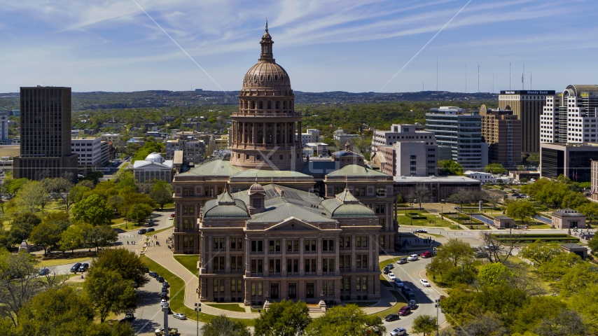 The Texas State Capitol in Downtown Austin, Texas Aerial Stock Photo DXP002_107_0001 | Axiom Images